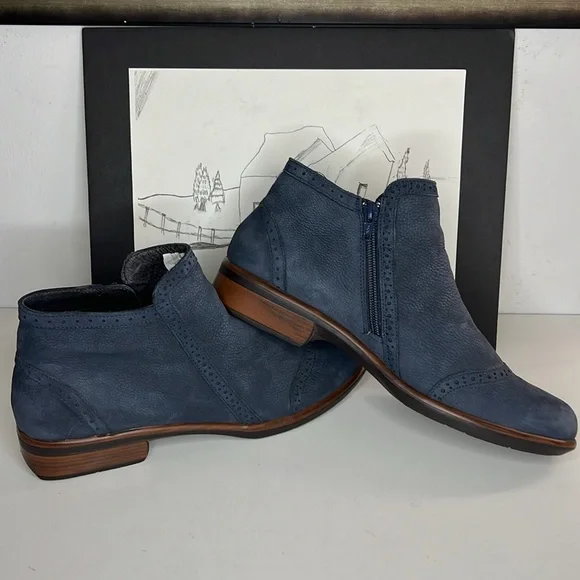 Naot Nefasi Boot Navy Velvet Nubuck Men’s Size US 9 - Picture 5 of 16